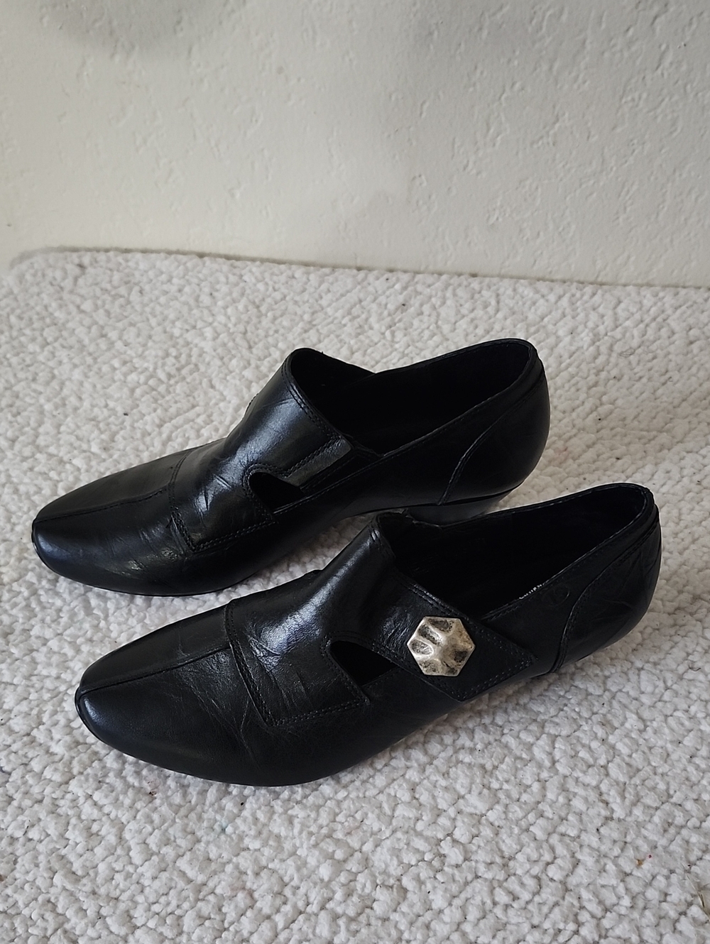 Josef Seibel Black Leather Mary Jane Booties /Comfort Shoes – Size EU 38 US7-7.5